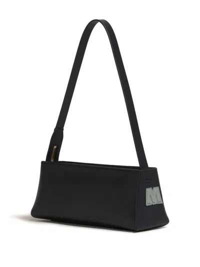 Marni Rectangular Shoulder Bag With Gold-tone Hardware In Black
