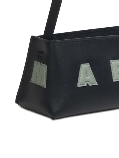 Marni Rectangular Shoulder Bag With Gold-tone Hardware In Black
