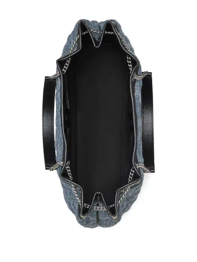Marc Jacobs The Chain Sack Large Cotton Shoulder Bag In Blue