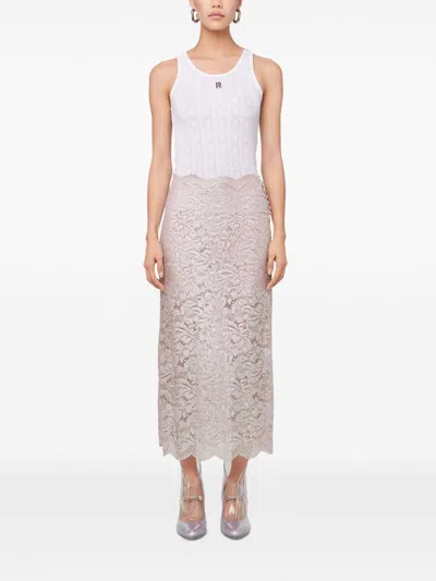 Rabanne Gonna Midi Rosa In Pink