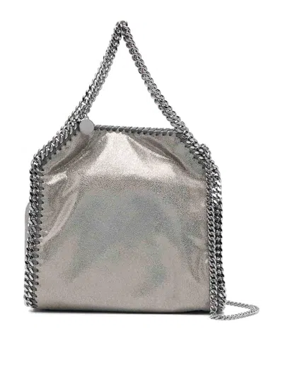 Stella Mccartney Falabella Micro Tote In Grey Polyester In Gray