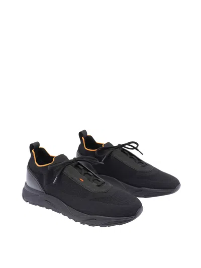 Santoni Sneaker In Black