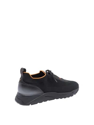 Santoni Sneaker In Black