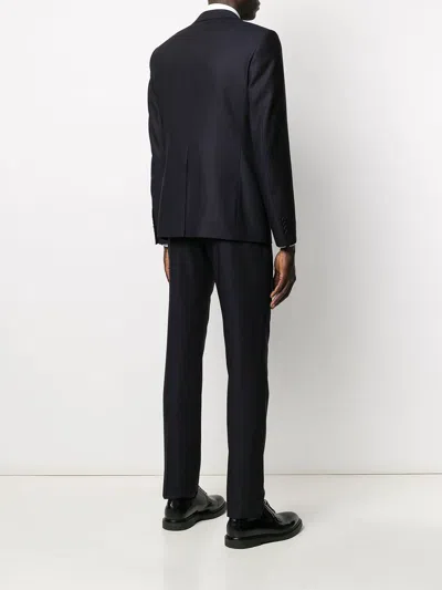 Tagliatore Three-piece Tailored Suit With Silk-effect Lapels In Black