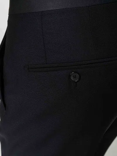 Tagliatore Three-piece Tailored Suit With Silk-effect Lapels In Black