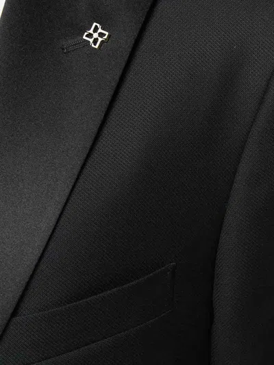 Tagliatore Tailored Black Virgin Wool Suit Set In Black