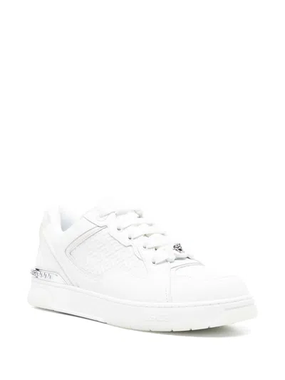 Versace Sneakers With Embossed Logo In White