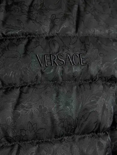 Versace Tailored Jacket With Elasticated Cuffs And Hem In Black
