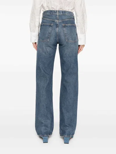 Agolde V-waist Kelly Jeans With Classic Five-pocket Design In Blue