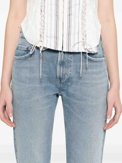 Agolde V-waist Baggy Jeans Fairway Coloured In Blue