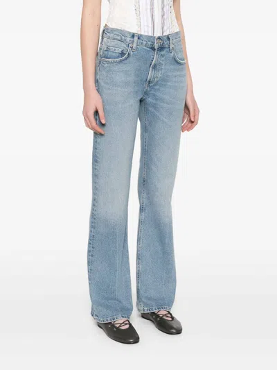 Agolde V-waist Baggy Jeans Fairway Coloured In Blue