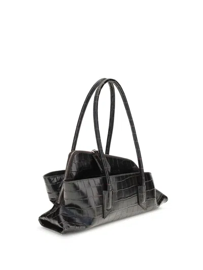 Attico Small La Passeggiata Shoulder Bag In Black