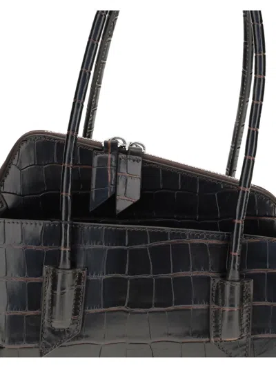 Attico Small La Passeggiata Shoulder Bag In Black