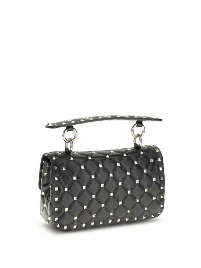 Valentino Mini Spiked Leather Shoulder Handbag In Black