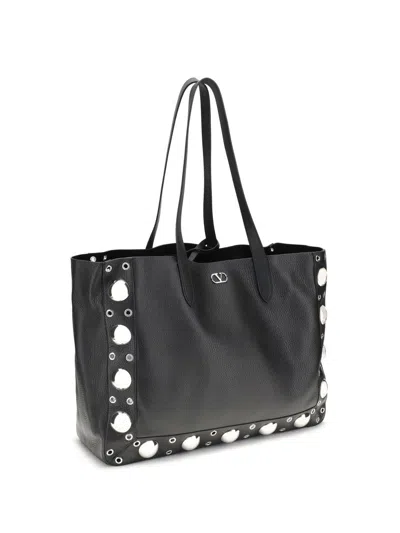 Valentino Nellcote Large Tote In Black