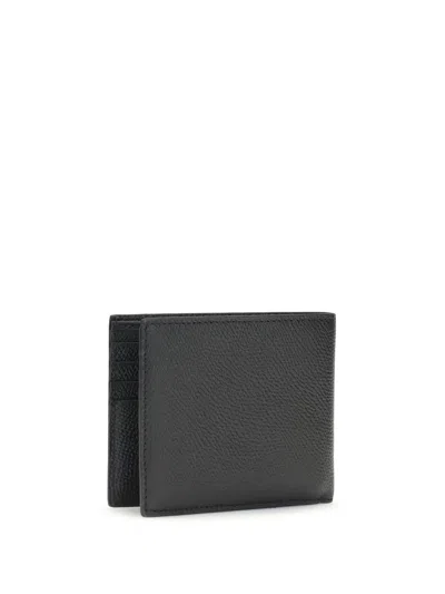 Valentino Mens Nero Vlogo Bifold Leather Wallet In Black