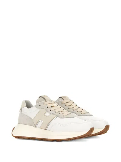 Hogan High-top Sneakers Suede Inserts In White