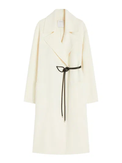 Sportmax Double-faced Robe Coat Clothing In Gold