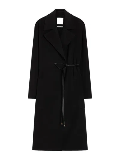 Sportmax Double-faced Robe Coat Clothing In Black