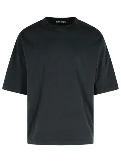 Palm Angels Logo-tag Round-neck T-shirt In Black