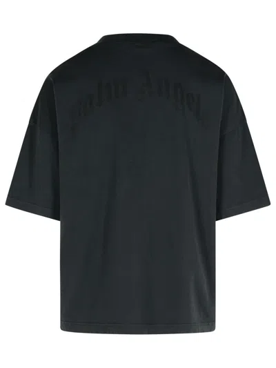 Palm Angels Logo-tag Round-neck T-shirt In Black