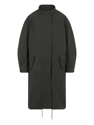 Givenchy Cotton Parka With Stamp Print Clothing In Green