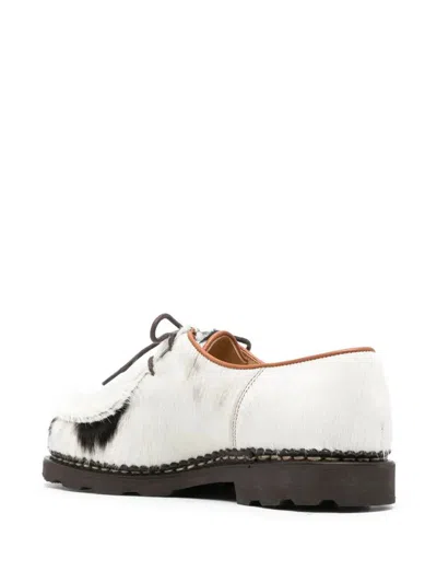 Paraboot Stitched Round Toe Derby Shoes In White