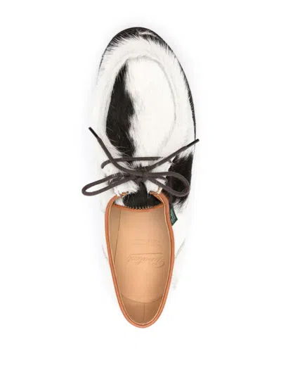 Paraboot Stitched Round Toe Derby Shoes In White