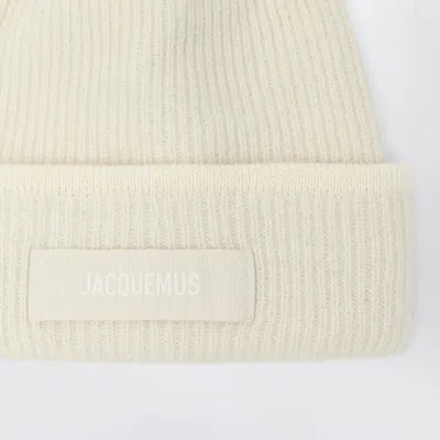 Jacquemus Le Bonnet Gros Grain Beanie In Neutral