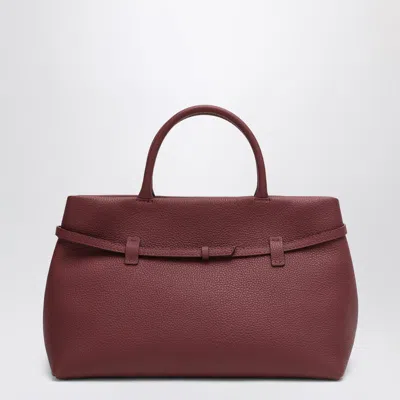 Manu Atelier Le Cambon 35 Burgundy Bag In Suede In Red