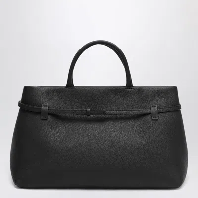 Manu Atelier 40 Cambon Structured Top Handle Bag In Burgundy