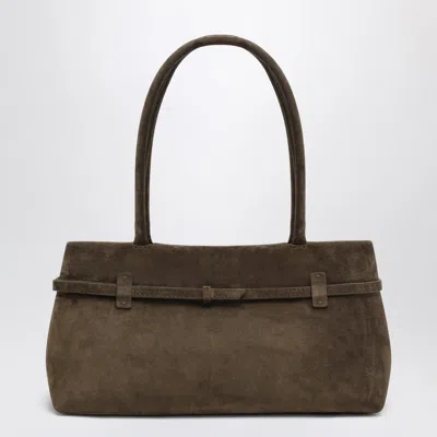 Manu Atelier Rectangular Shape Top Handles Buckle Detail Bag In Green