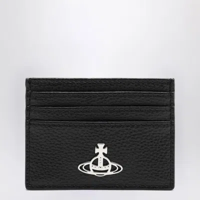 Vivienne Westwood Orb Logo-plaque Card Holder In Black