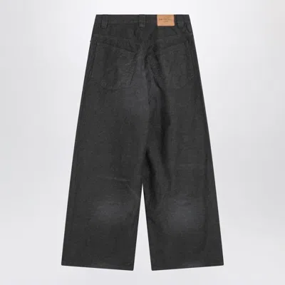 Balenciaga Trompe Loeil Denim Trousers In Gray