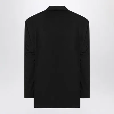 Balenciaga Tailored Jacket In Twill And Jersey In Black