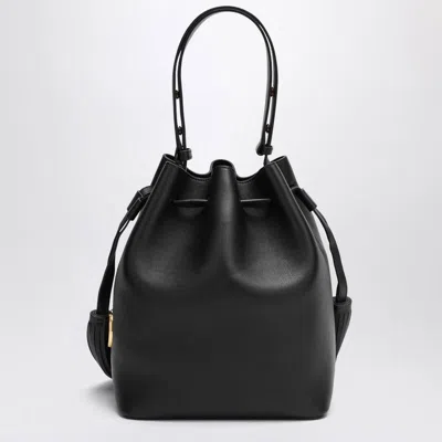 Valentino Garavani So Seau Leather Drawstring Bucket Bag In Black