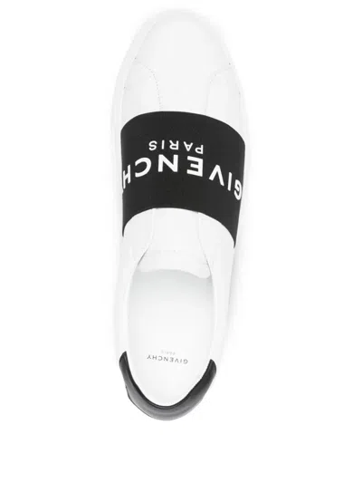 Givenchy Urban Street Sneakers In Leather With Elastic Band In White