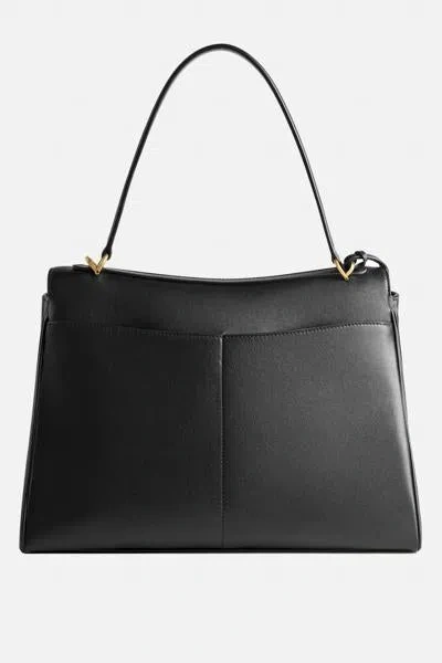Balenciaga Rodeo Medium Handbag In Smooth Leather In Black