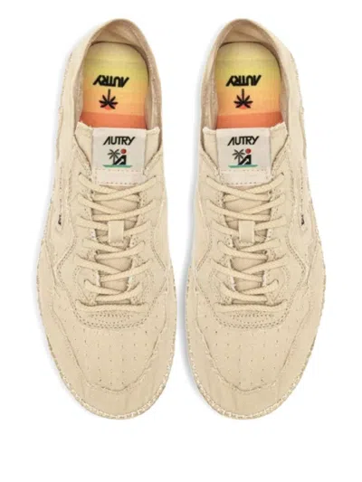 Autry Espadrillas Low Canvas Sneakers In Beige