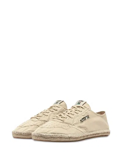 Autry Espadrillas Low Canvas Sneakers In Beige