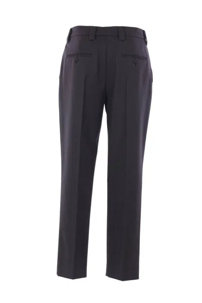 Prada Virgin Wool Pants In Black