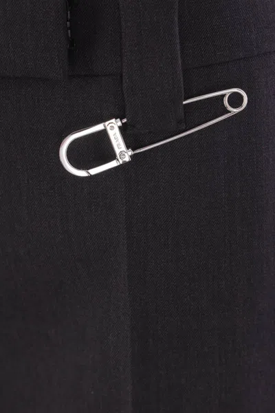 Prada Virgin Wool Pants In Black