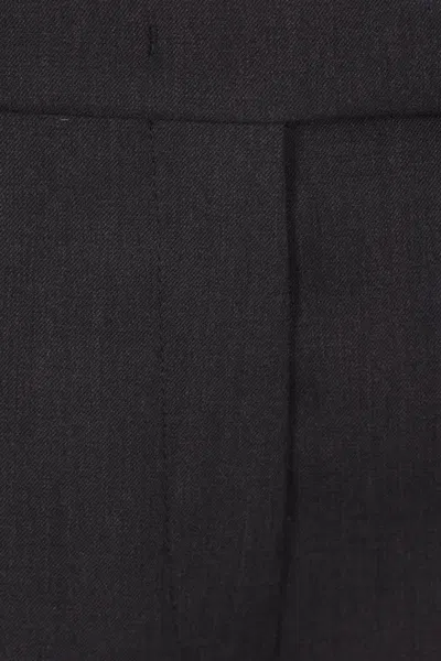 Prada Virgin Wool Pants In Black