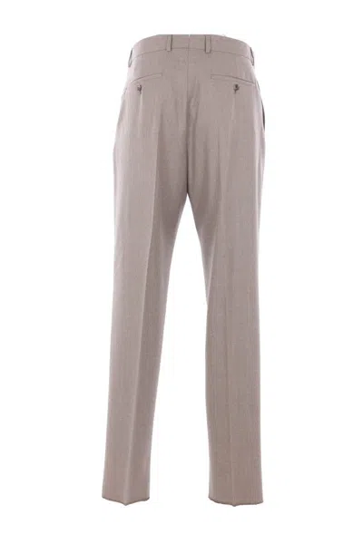 Caruso Wool Trousers In Gray