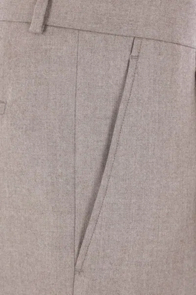 Caruso Wool Trousers In Gray