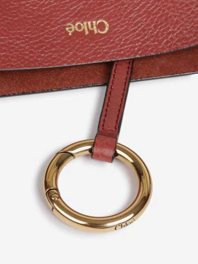Chloé Spin Tote Bag In Grained Leather In Pink