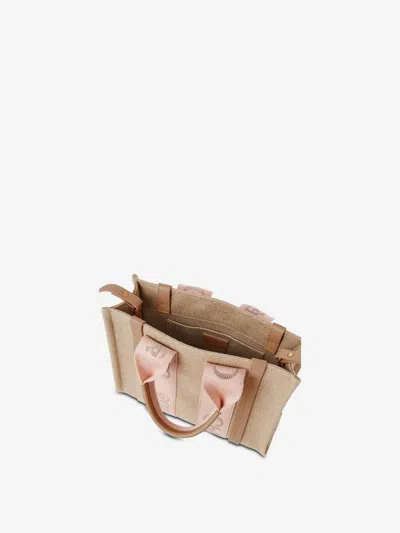 Chloé Woody Mini Tote Bag In Beige