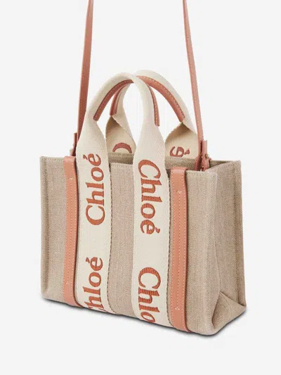 Chloé Woody Mini Tote Bag In Orange
