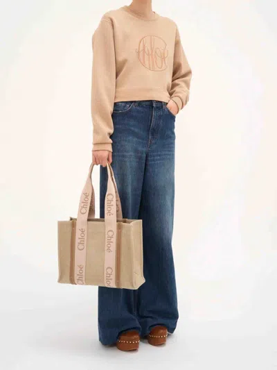Chloé Medium Woody Tote Bag In Brown