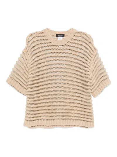 Fabiana Filippi Crew-neck Wool Sweater In Neutral